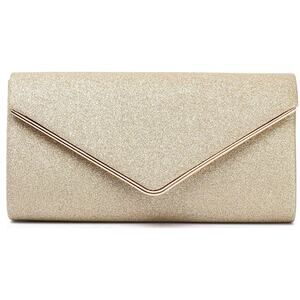 Labair Shining Envelope Gold Clutch